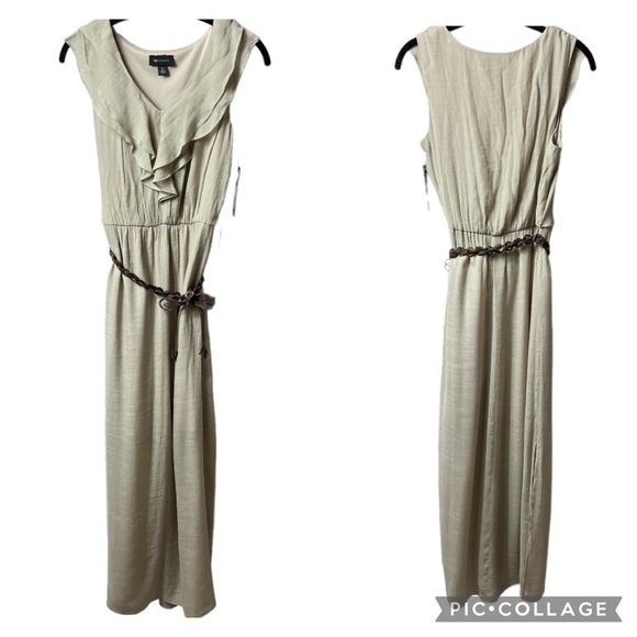 Nwt Ab Studio Ruffle Double Slit Maxi - Picture 3 of 13